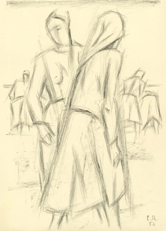 Bäuerinnen auf dem Feld, 1952