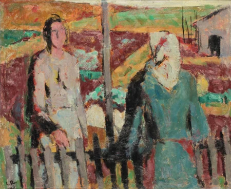 Gespräch am Gartenzaun, 1948