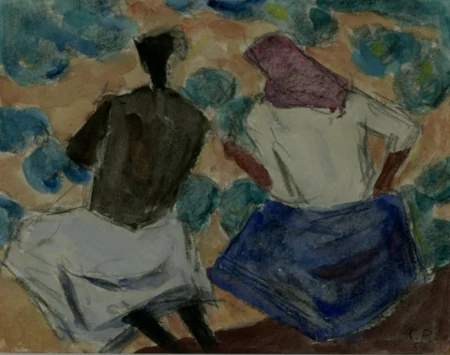 Bäuerinnen bei der Salaternte, 1959