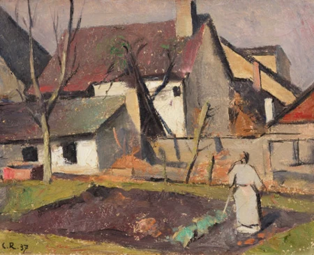 Frau im Garten, 1937