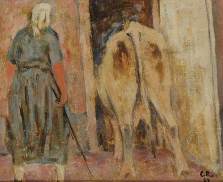 Bäuerin mit Kuh, 1927