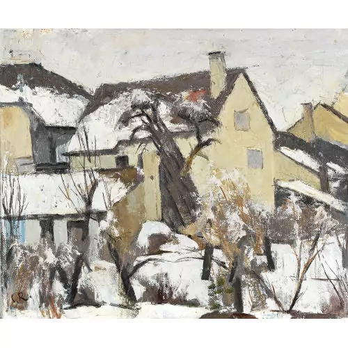 Hinterhof im Winter