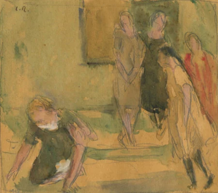 Fünf Mädchen beim Spielen, 1915