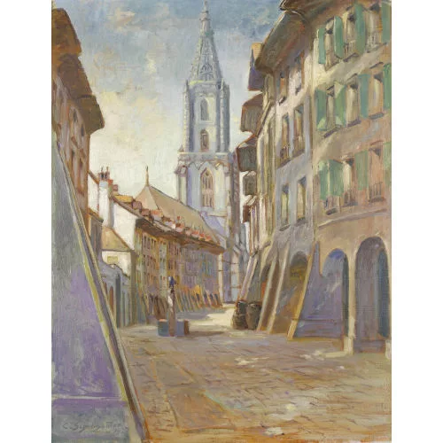 Carl Schellhammer — Junkerngasse mit Münster in Bern.