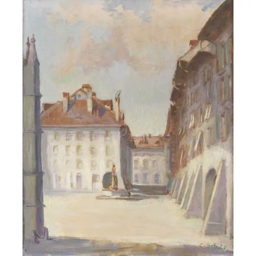 Carl Schellhammer — Der Münsterplatz in Bern.