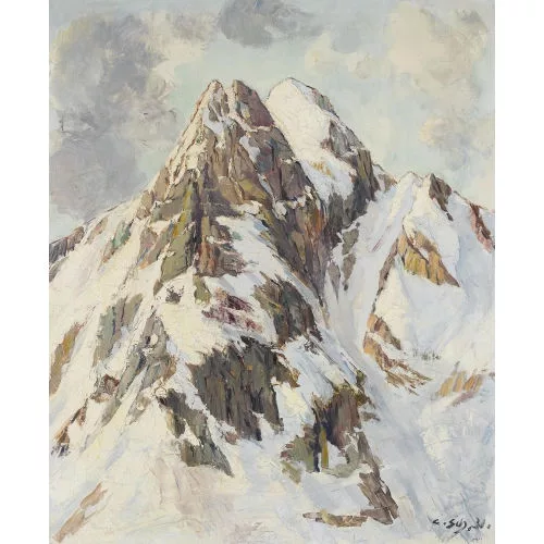 Carl Schellhammer — Vergletscherte Gebirgspartie.