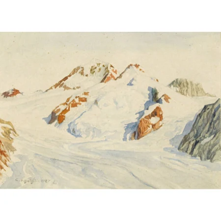 Vergletscherte Gebirgslandschaft