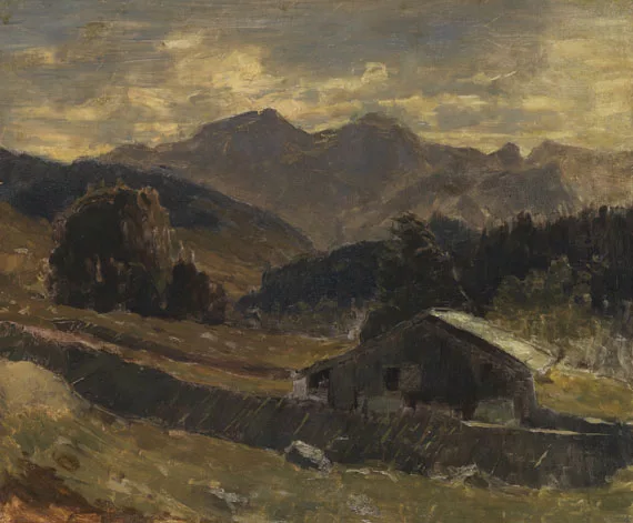 Carl Schuch — Blick auf den Hochkalter am Hintersee