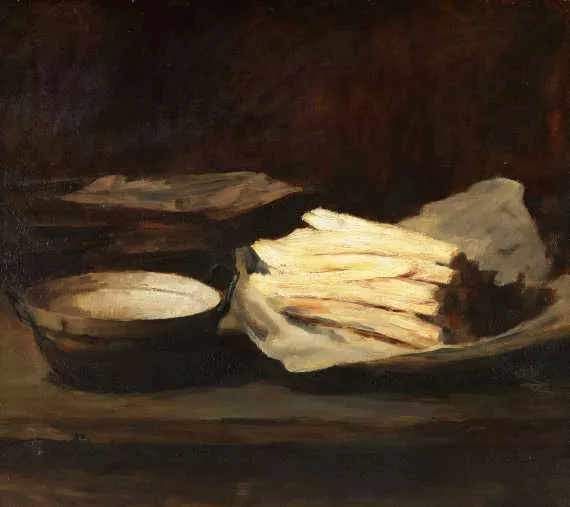 Carl Schuch — In der Art - Stillleben mit Spargel