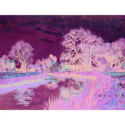 Carl Theodor Meyer-Basel — Sommerliche Landschaft mit kleinem Fluss.