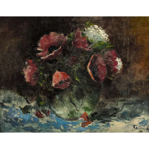 Carlo Böcklin — Stillleben mit Klatschmohn.
