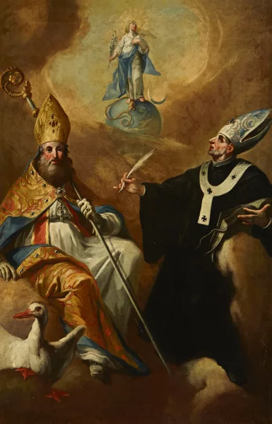 Carlo Innocenzo Carloni — Die Heiligen Geminianus von Moderna und Andreas Corsini