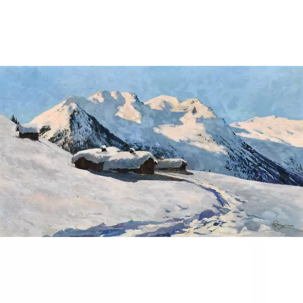 "Alpes bernoises sous la neige"