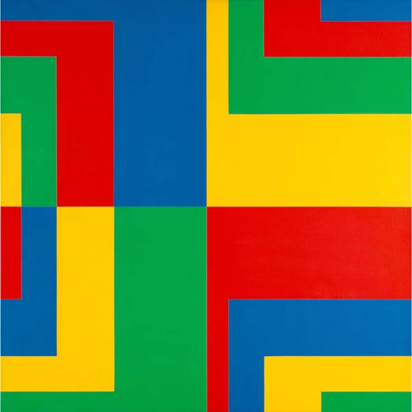 Carlo Vivarelli — 8 HORIZONTALE FARBPAARE AUS 4 GLEICHGROSSEN UND GLEICHGETEILTEN QUADRATEN, 1969/73 8 HORIZONTAL COLOUR PAIRS OF 4 SQUARES OF THE SAME SIZE AND EQUALLY DIVIDED
