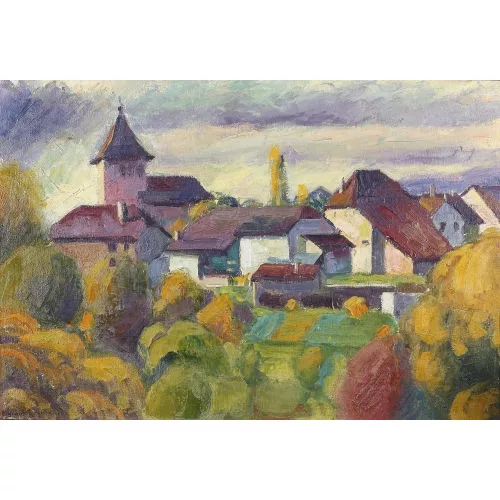 Casimir Reymond — Ansicht von Genolier am Nachmittag.