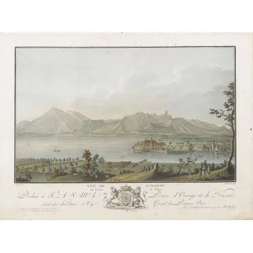 Caspar Wolf — "Vue de Schadau sur le Lac de Thun".