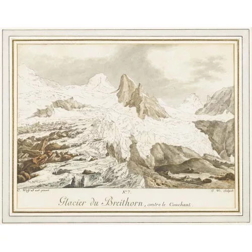 Caspar Wolf — "Glacier du Breithorn, contre le Couchant".