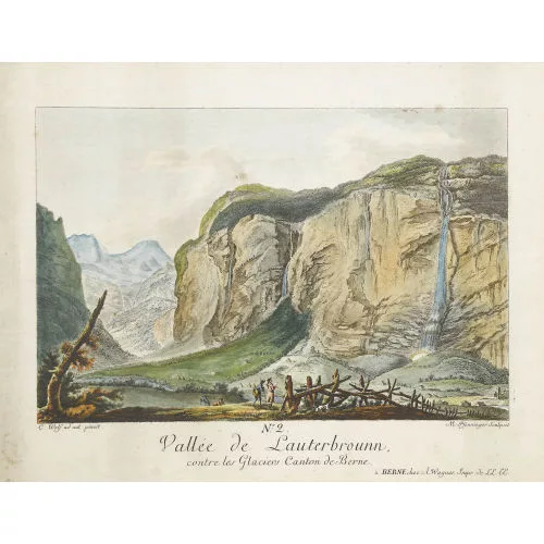 Caspar Wolf — "Vallée de Lauterbrounn,/contre les Glaciers Canton...".