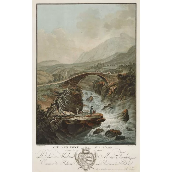 Caspar Wolf — "Vue d'un pont sur l'Aar. Canton de Berne".