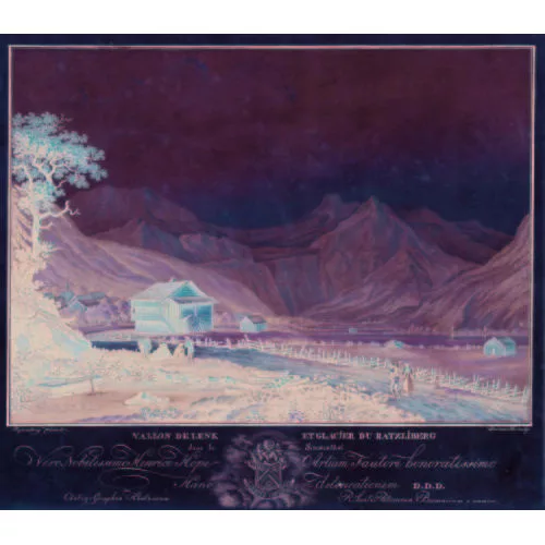Caspar Wolf — "Vallon de Lenk et Glacier du Ratzliberg...".