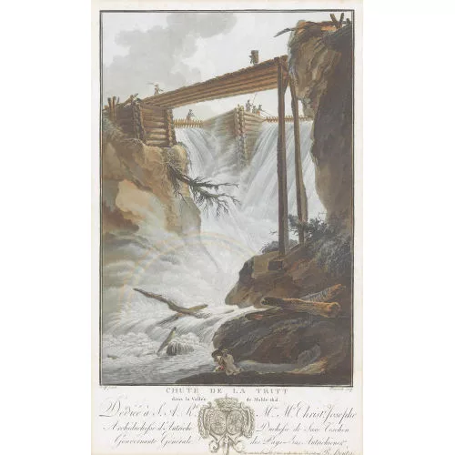 Caspar Wolf — "Chute de la Tritt/dans la Vallée de Muhle-thal.".