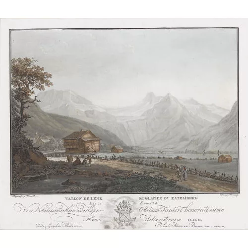 Caspar Wolf — "Vallon de Lenk et Glacier du Ratzliberg...".