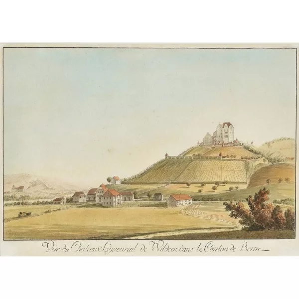 Caspar Wolf — "Vûe du Chateau Seigneurial de Wildeck dans le Canton de Berne".