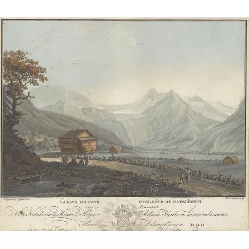 Caspar Wolf — "Vallon de Lenk et Glacier du Ratzliberg...".