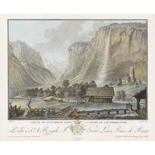 Caspar Wolf — "Chûte du Staubbach dans la vallée du Lauterbrunnen".