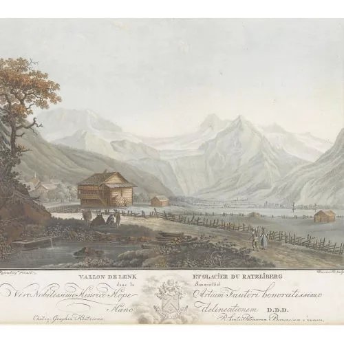 Caspar Wolf — "Vallon de Lenk et Glacier du Ratzliberg".