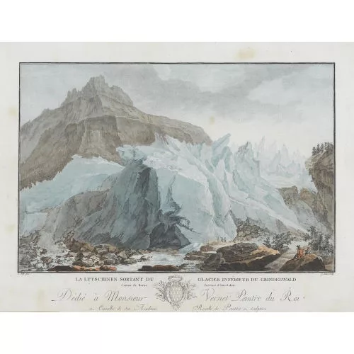 Caspar Wolf — "La Lutschinen sortant du Glacier inférieur du Grindelwald".