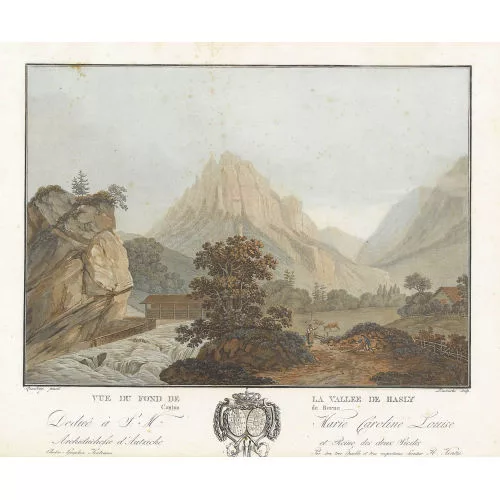 Caspar Wolf — "Vue du fond de la vallee de Hasly/Canton de Berne".