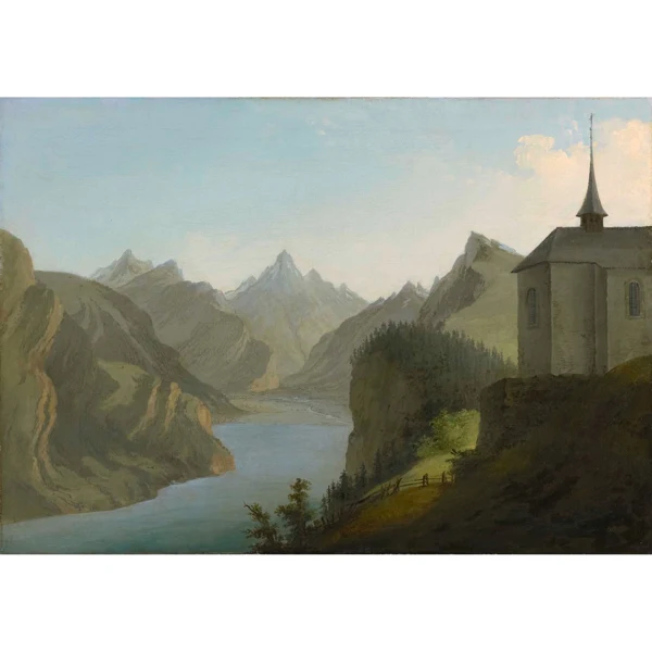 Caspar Wolf — BLICK VOM SEELISBERG AUF DEN URNERSEE IN RICHTUNG ALTDORF, 1777 VIEW FROM MOUNT SEELIS TO LAKE URI TOWARDS ALTDORF, 1777