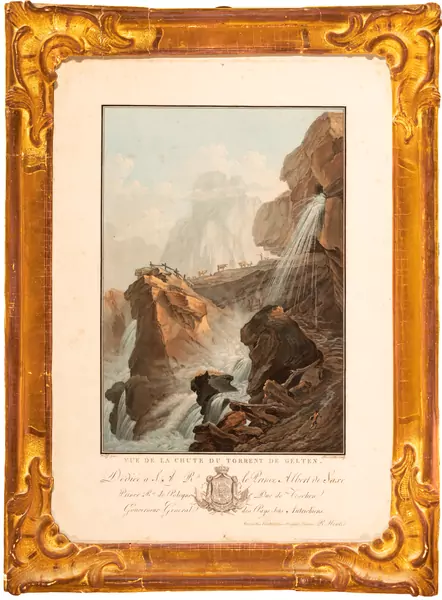 Vue de la chute du torrent de Gelten