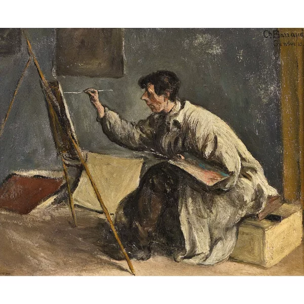 Charles Barraud — "Albert Locca au chevalet".