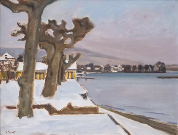Charles CHINET (1981-1978), "Rivage de Rolle en hiver" — DognyAuction