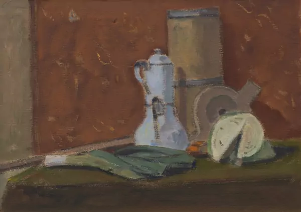 Charles CHINET (1891-1978), "Nature Morte au poireau", huile — DognyAuction