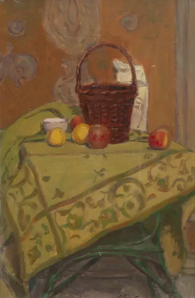 Charles CHINET (1891-1978), "Nature morte au panier de pommes", huile — DognyAuction