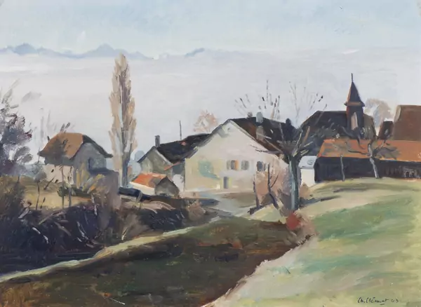 Charles CLEMENT (1889-1972), 'Vue depuis Belmont', huile — DognyAuction