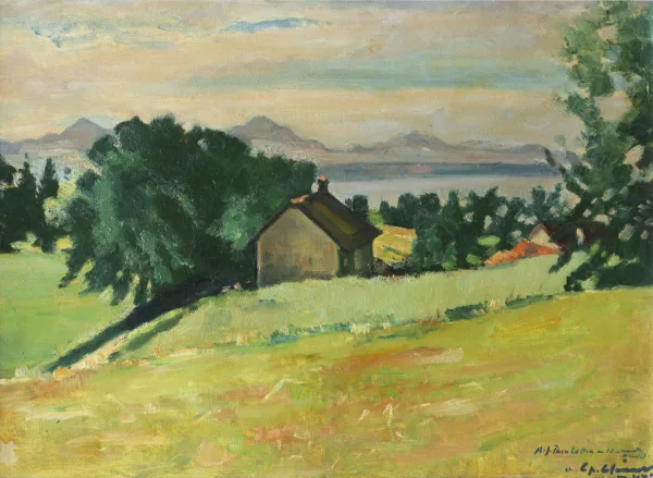 Charles Clément — Charles CLÉMENT (1889-1972) "Les hauts du Lavaux", huile