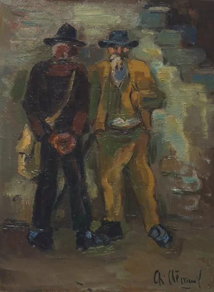Charles CLÉMENT (1889-1972), Les Valaisans, Huile sur toile — DognyAuction