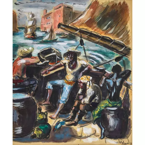 "Le départ du voillier"