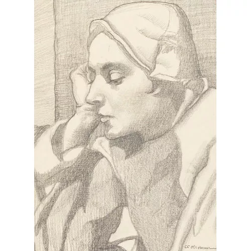 Charles Clos Olsommer — Nachdenkliche Frau.
