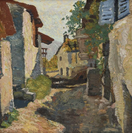 Vue d'une rue de village