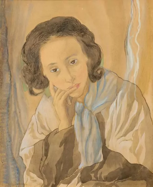 OLSOMMER, CHARLES-CLOS — Pensive Girl. — Koller Auktionen