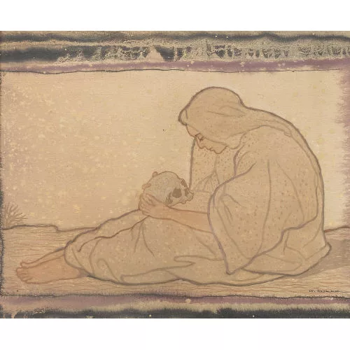 Charles Clos Olsommer — Betende mit Schädel.