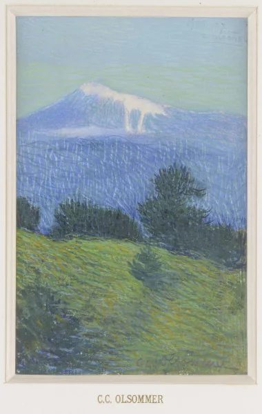 Charles Clos Olsommer — Charles Clos OLSOMMER (1883-1966) "Paysage de montagne", Pastel gras