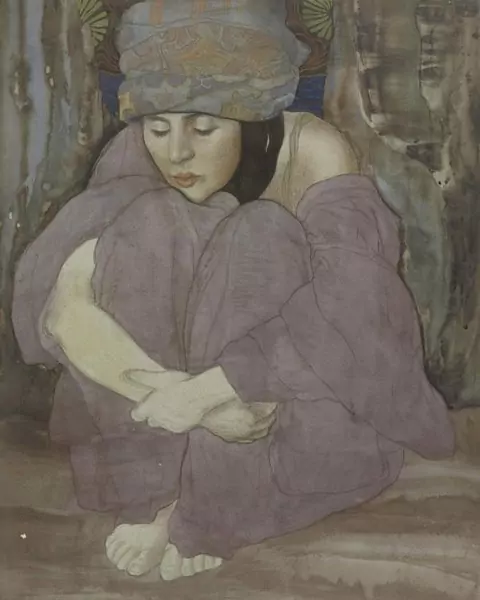 CHARLES CLOS OLSOMMER — Sitzendes Mädchen. — Koller Auktionen
