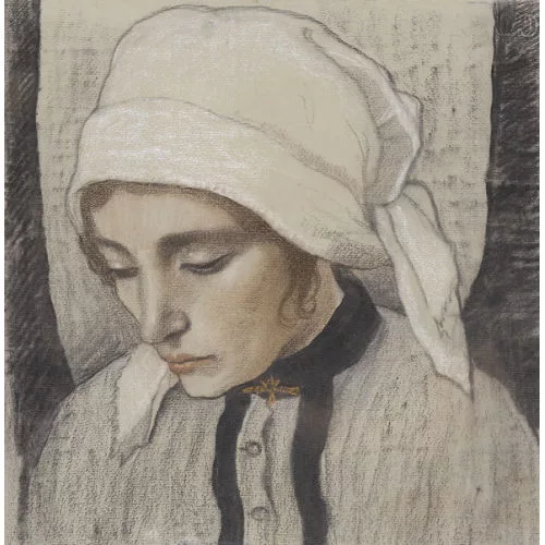 Charles Clos Olsommer — Jeune femme pensive.