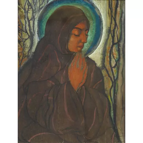 La sainte en prière